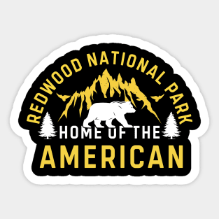 redwood national park home of the american Sticker